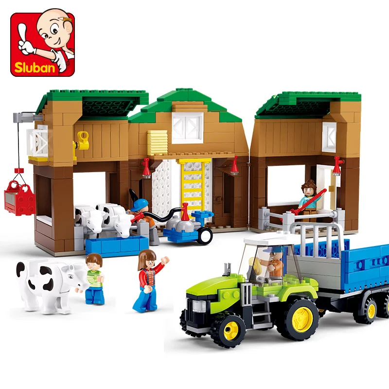 

Sluban Building Block City Town Farm Cow Farm 512pcs Educational Bricks Toy Boy-No Retail Box