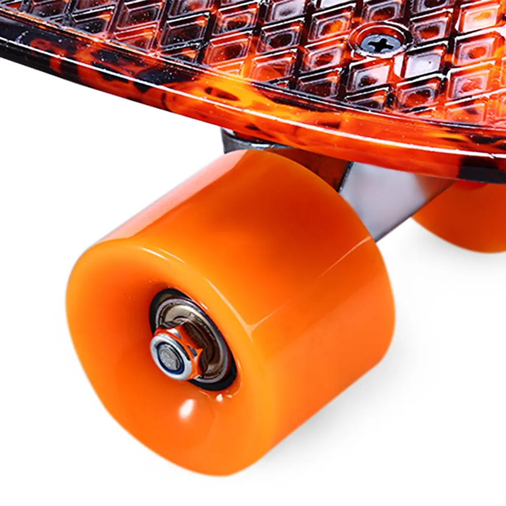 22 дюймов CL-78 печать Пламя Спорт скейт доска шаблон скейтборд многоцветная длинная доска Ретро Крейсер Longboard