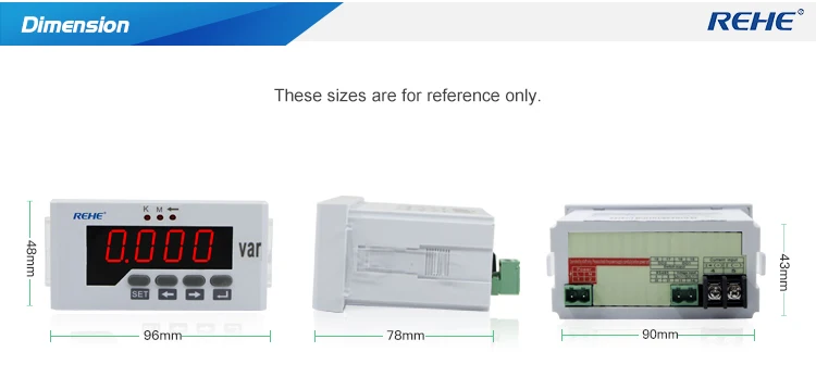 REHE RH-Q51 96*48 мм светодиодный однофазный цифровой Мощность метр
