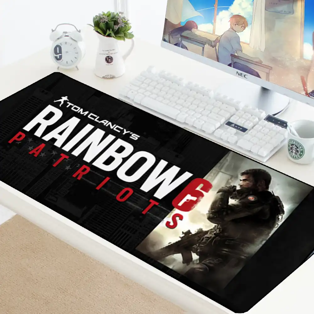Large Mousepad Gaming Lockedge Rubber Cloth Gamer Mouse Pad