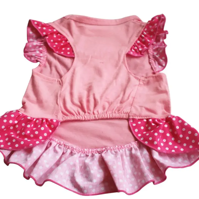 Новая модная детская юбка с принтом собаки, очаровательный круглый вырез, Розовая Одежда для домашних животных, XS-L, одежда для собак чихуахуа