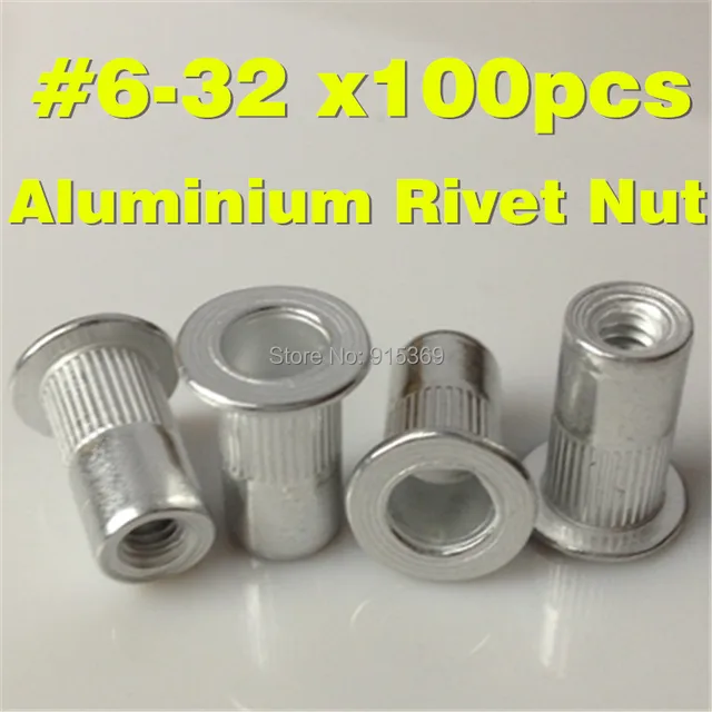 Buy 100pcs 6 32 Alu Rivet Nut Aluminum Rivet Nut