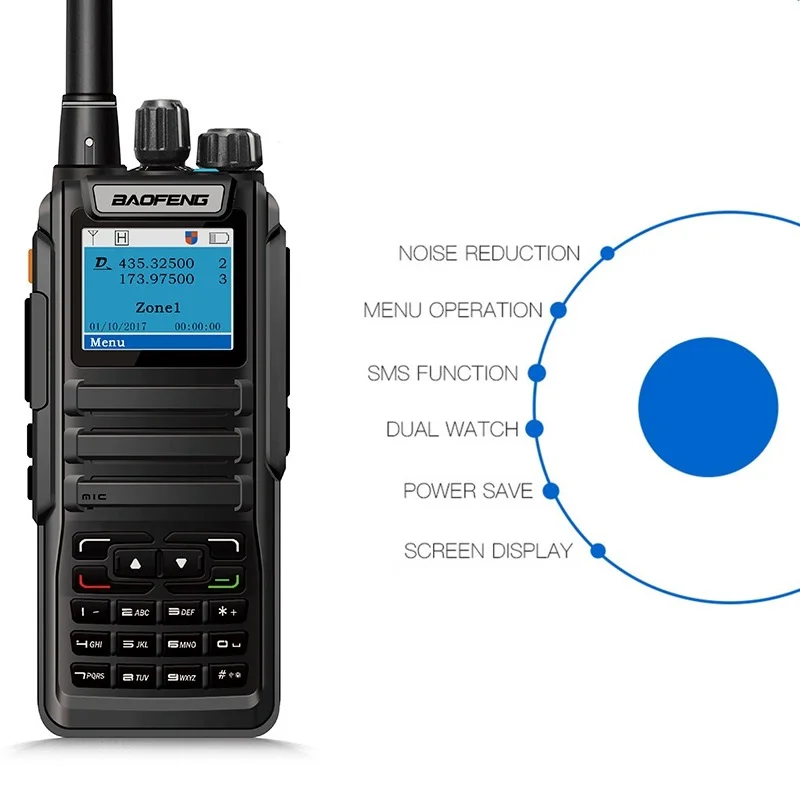 Новое поступление Baofeng DM-1701 DMR цифровая рация UHF VHF Мобильный приемопередатчик питьевой CB радио совместимый Motolora Tier I/II