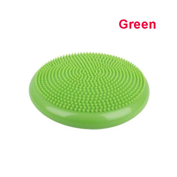 ПВХ надувной фитнес-мяч Йога массажный коврик-подушка йога половинный мяч физические упражнения Точка Массаж шаговый баланс подушка коврик - Цвет: Зеленый