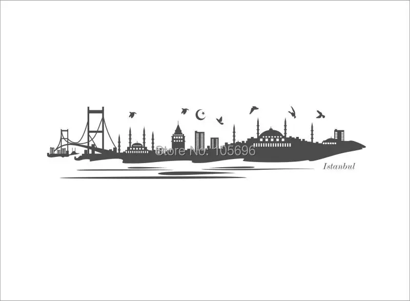 

customize istanbul wall sticker islamabad muslim sticker decal home decor art islamic design im52