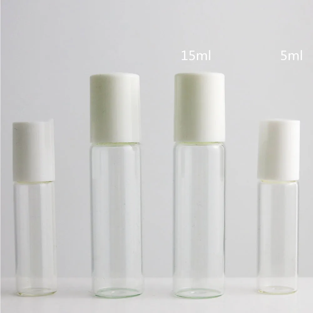 24x5 мл 15 mltransparent стеклянные с роликовым аппликатором бутылки 1/6 oz 1/2 унции прозрачные, Накручивающийся депилятор, флакон для эфирного масла Применение контейнеры для косметики упаковка