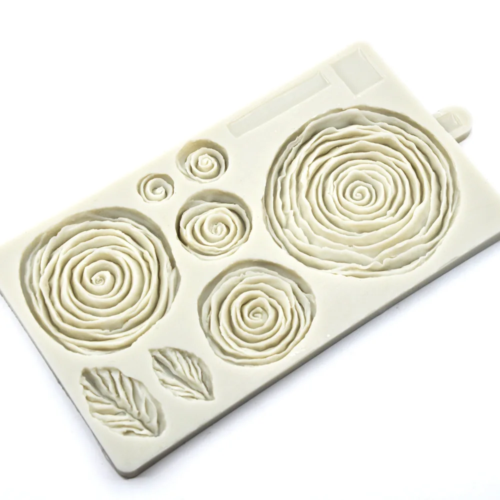 Skup Potargane róże formy ciasto dekorowanie narzędzia kremówka Mold silikonowe formy do Sugarpaste kwiat wklej marcepan modelowanie wklej k259