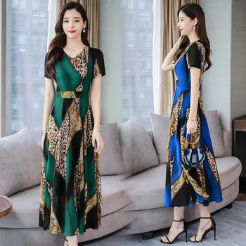 

Summer Vintage 3XL Plus Size Beach Vacation Sundress 2019 Print Chiffon Boho Maxi Dresses Elegant Women Bodycon Party Vestidos