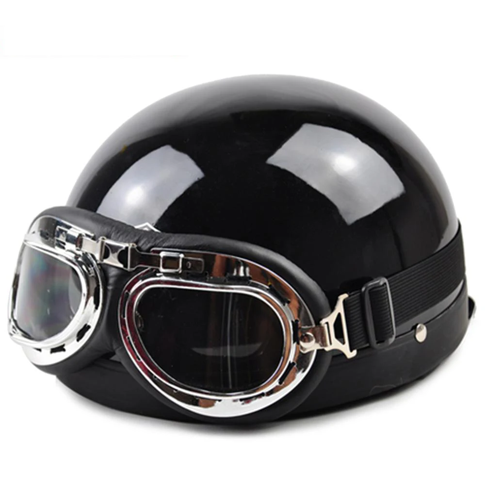 Prix pour 2017 Demi Moto Casques sport en plein air homme et femme noir Moto Racing Casque + motocross Lunettes Prix pour 2017 Demi Moto Casques sport en plein air homme et femme noir Moto Racing Casque + motocross Lunettes