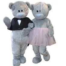Свадебный плюшевый носить талисман, костюмы Teddies bear babydolls косплей костюмы для Хэллоуина Carival вечерние события