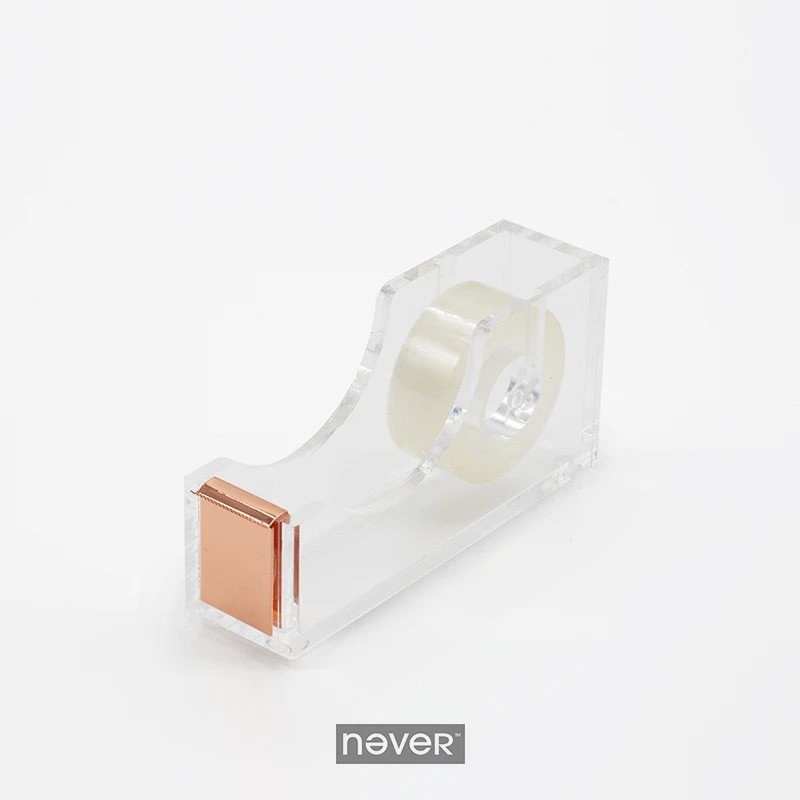 Never Rose Gold Edition Tape Dispenser Cutter Adhesive Tape Holder Washi Tape And Dispenser Office Accessories School Supplies