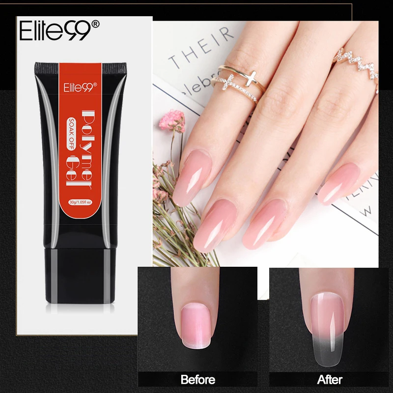 

Elite99 30ml Poly Gel Jelly Acrylic Nail Builder Gel Varnish For Nail Extension Crystal Extend Nail Art Manicure Gel Polish