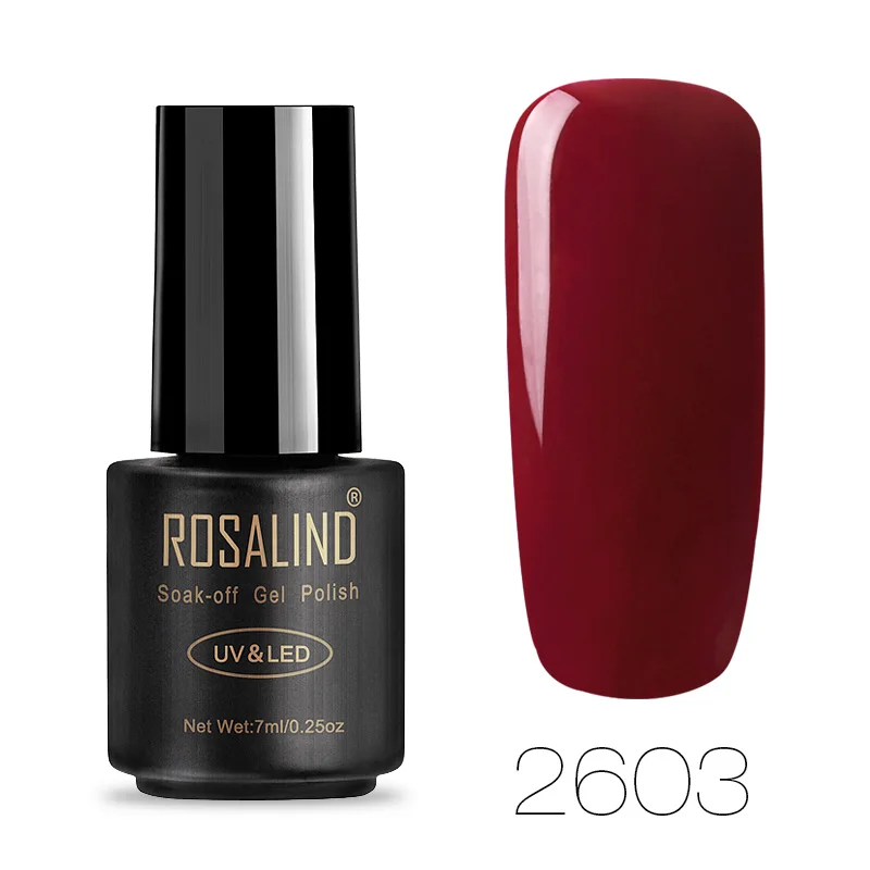 ROSALIND УФ набор гель-лаков для ногтей для маникюра чистый цвет гель-лаки Hybird Nails Art полуперманентный замачиваемый Гель-лак - Цвет: 2603