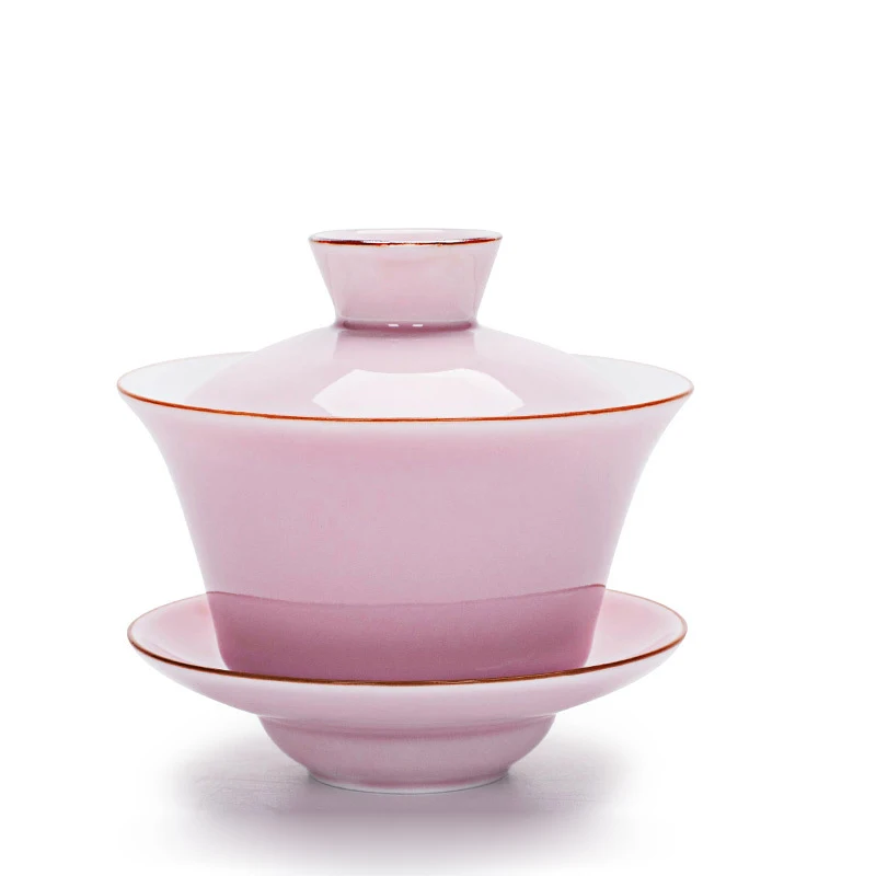 Чайная супница Celadon, 140 мл, чайный набор кунг-фу, чайный горшок для влюбленных, должны быть аксессуары для чая, китайский кунг-фу, цветочный чайник Gaiwan Puer - Цвет: 04