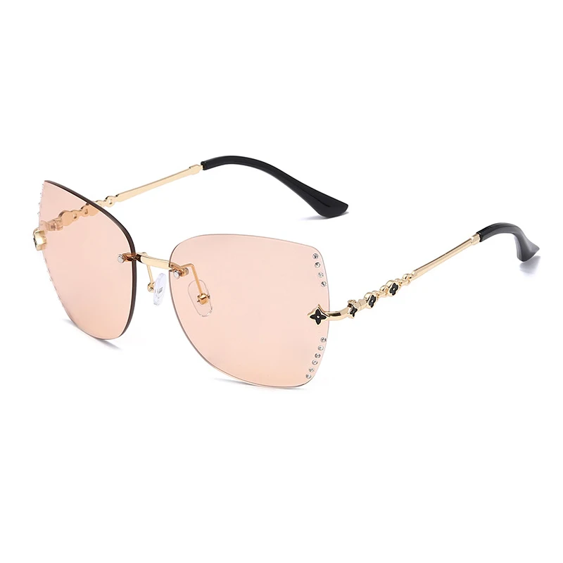 ROYAL GRIL DESIGN Fashion Women Sunglasses Rimless Vintage Retro Gradient Sun Glasses Female Summer Style Shades Gafas Ss600