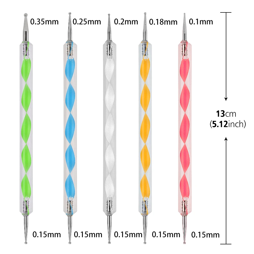 5 шт. профессиональные инструменты для дизайна ногтей Мандала набор красок Мандала трафареты точечная живопись ручка набор инструмент для нанесения страз