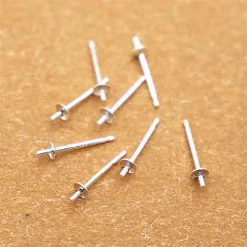 

Free Jewelry Findings 100PCS Bulk 925 Sterling Silver Ear Pin Pairs Stud Earrings 925 BACK STOPPERS Post Handmade