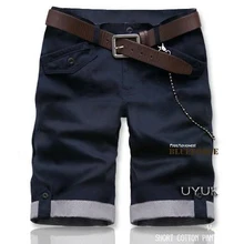 Топ с круглым вырезом, Мужская Шорты высококлассные мужские повседневные летние хлопчатобумажные шорты Тонкий Бермуды пляжные шорты для бега шорты Шорты