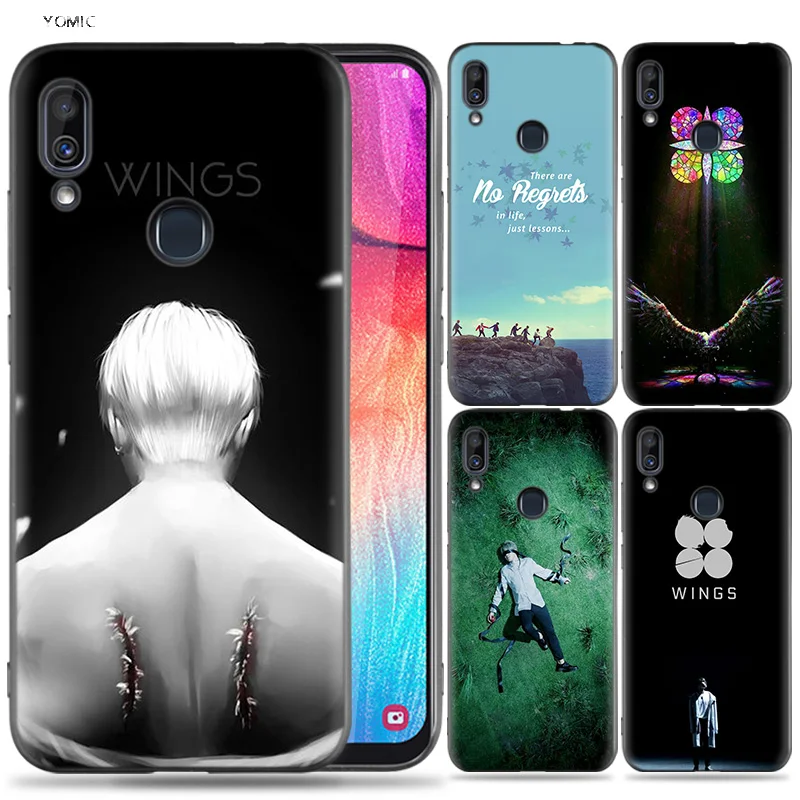 

Silicone Case for Samsung Galaxy A30 A50 A10 A20 A70 A40 M10 M20 M30 A6 A8 J4 J6 J8 Plus A7 A9 2018 Bangtan Wings kpop