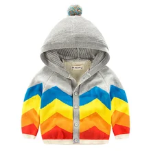 Boy’s double fall 2016 new children’s wear striped sweater coat single-breasted Baby children’s knitted cardigan