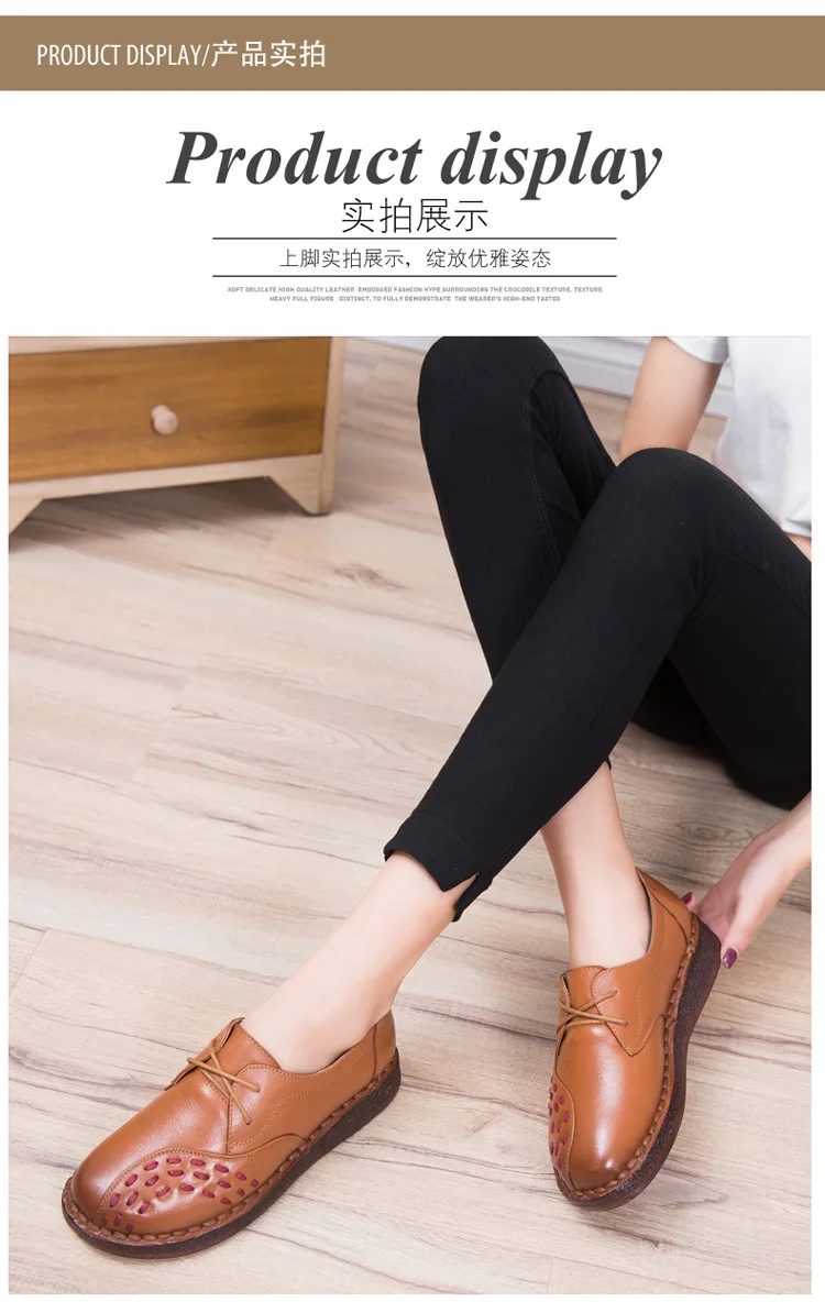 Xiuteng/Модная обувь ручной работы в стиле ретро; женская обувь на плоской подошве; женская обувь из натуральной кожи с мягкой подошвой; мягкая удобная повседневная обувь; подарок