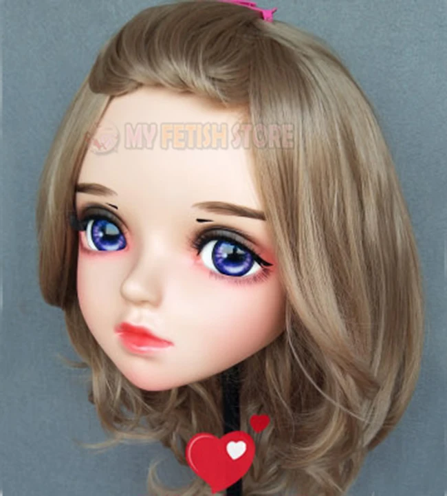 (Miao-10) женский сладкий девушка смолы половина головы Kigurumi BJD маска косплэй японского аниме роль маска Лолиты Crossdress кукла маска