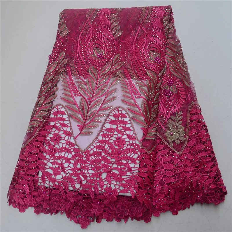 

Fine African lace, cinnamon lace, French lace with stones and beads for weddings