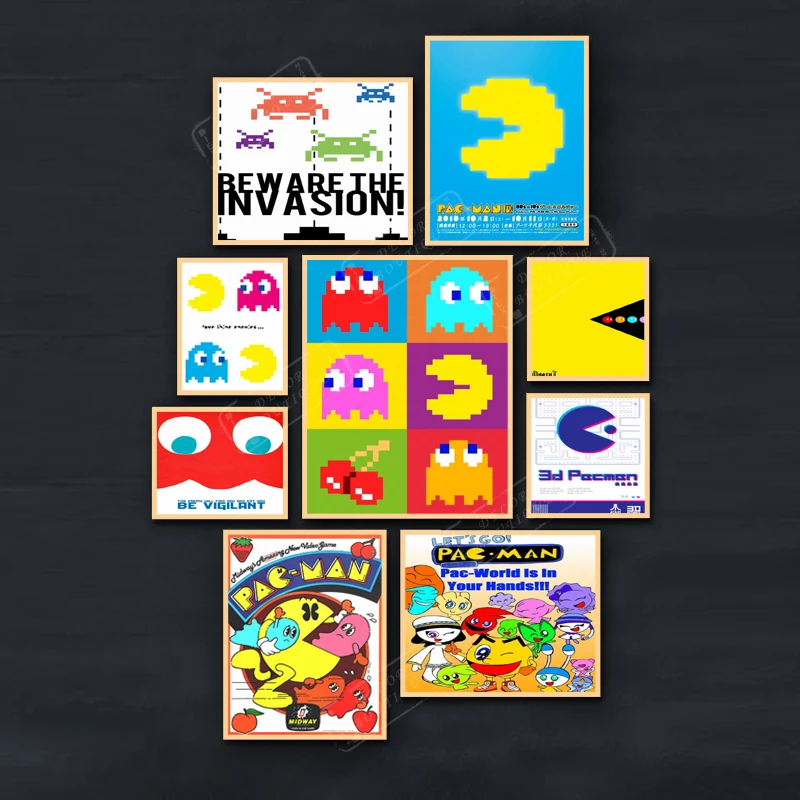 パックマン 8 ビット ワールドヴィンテージビデオゲームプロパガンダ