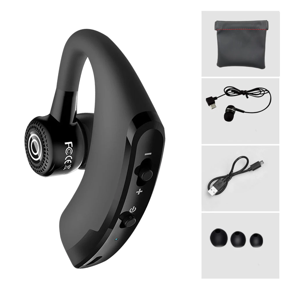 

VirWir V9 Handsfree Business Wireless Bluetooth Earphone With Mic Voice Control Wireless Earphone Bluetooth Headset For Drive