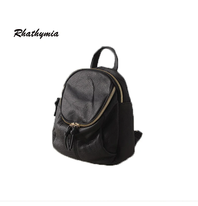 2017 women backpack 100 genuine leather fashion school bag female backpacks high quality