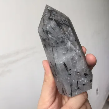 

2019 Hot Sale Christmas or Halloween Decoration Natural Quartz Crystal Minerals and Black Tourmaline Crystal Stone