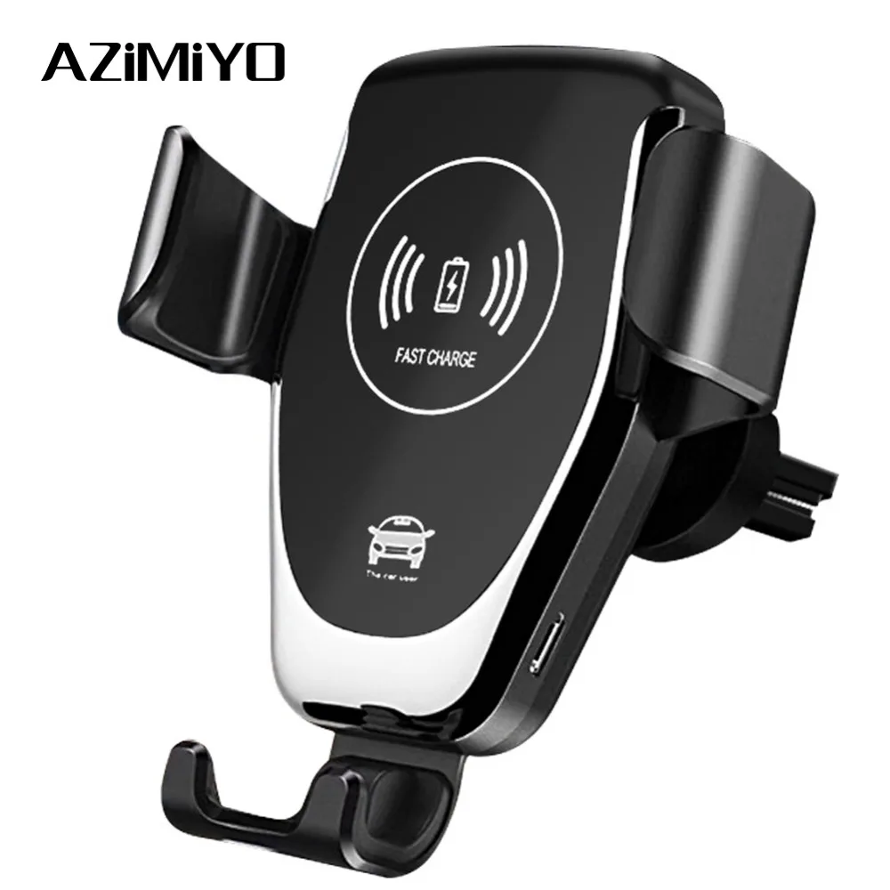 

AZiMiYO Wireless Car Charger for iPhone X XS XR Samsung S9 Quick Wireless Charging Charger Car Mount Mobile Phone Holder