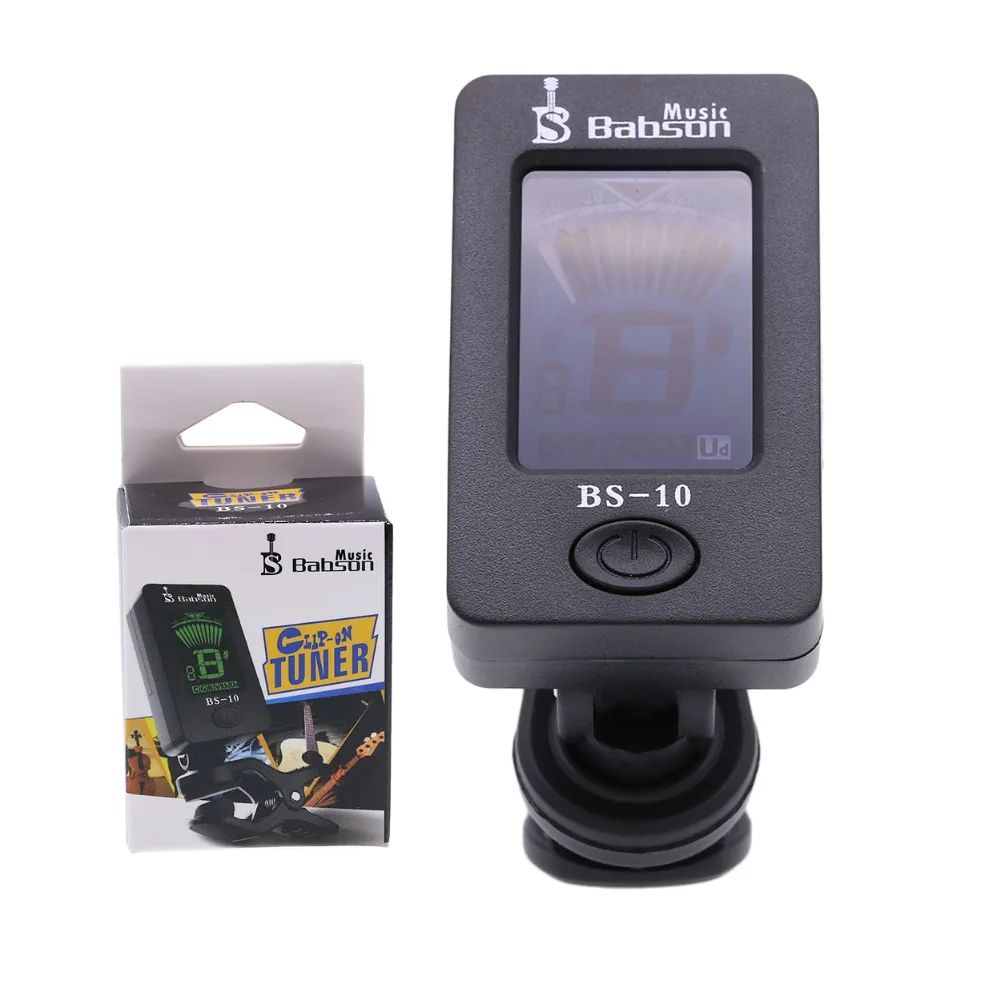 Package 10pcs/lot Clip on Electric Tuner for Guitar Chromatic Bass