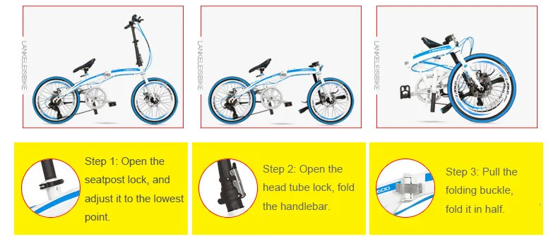 QF600G 20 Inches Folding Bicycle, 7 Speeds Folding Bike, Aluminium
