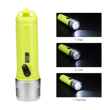 

Diving Light Flashlight XM-L2 5000LM LED Lantern Lamp USB Rechargeable Linternas by 18650 Underwater Diving Scuba Flashlights