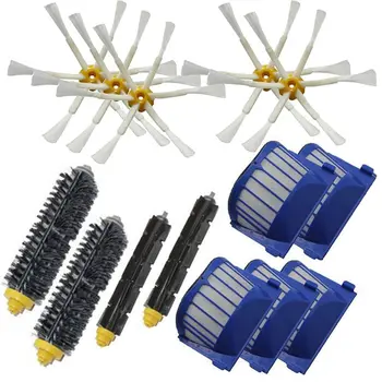 

HOT!Beater Brush + Aero Vac Filter 6 Armed Side Brush for iRobot Roomba 528 529 595 610 620 625 630 650 660 vacuuming robot