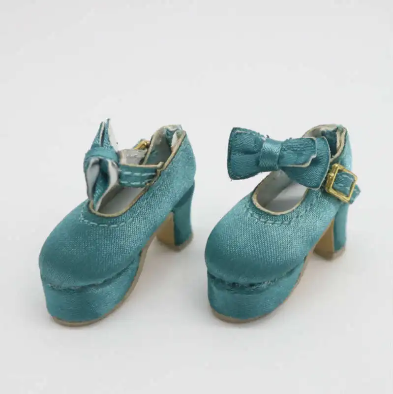 Blyth/кукольная обувь; подходит для Блит; 1/6; кукольный бант; Высокий каблук 2,9 см