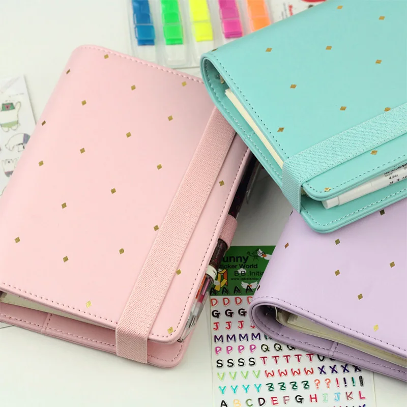 

Creative Stars Spiral School Notebook PU Leather Agenda Planner Personal Diary Planner Organizer Notebook A5A6 Gift & Stationery