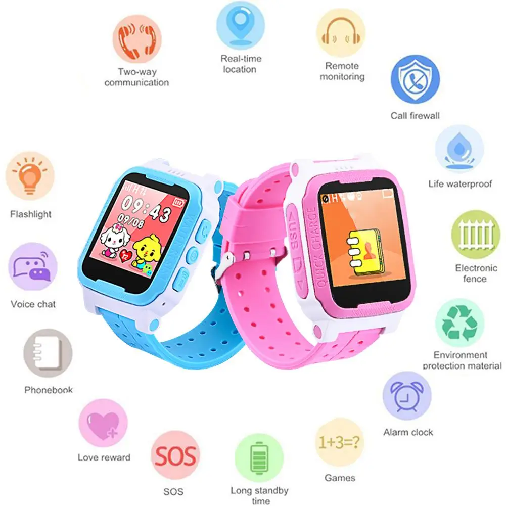 

2019 R6 Cute Smart Watch Waterproof Location SOS Children Intelligent Telephone Smart Watch For Kid's /Student's Gift