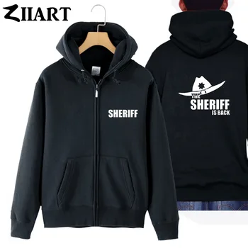 

the walking dead the sheriff is back couple clothes girl woman female cotton full zip hooded Coats Jackets