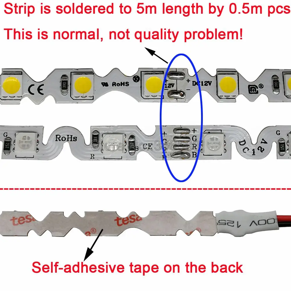 5050 Светодиодные Ленты изгиб S Форма Светодиодные ленты IP20-Водонепроницаемый DC12V гибкие светодио дный света 60 светодио дный/M 5 м/лот белый теплый белый RGB