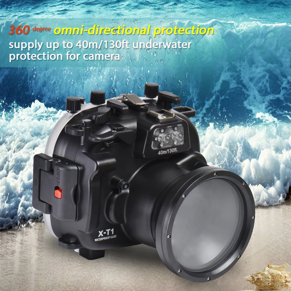 130ft/40m водонепроницаемый корпус для подводного использования камера Дайвинг чехол для Fujifilm XT1 Fuji X-T1 18-55 мм Камера Сумка Чехол