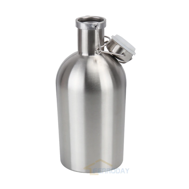 

Stainless Steel 304 Beer Growler - 64 oz Swing Top Beer Growler 1.9 Litre 1/2 Gallon Beer Bottle Ultimate Growler Home Brew