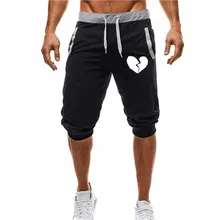 Модные летние свободные мужские высотой до колена шорты Цветные Лоскутные джоггеры короткие спортивные штаны мужские бермуды шорты новые