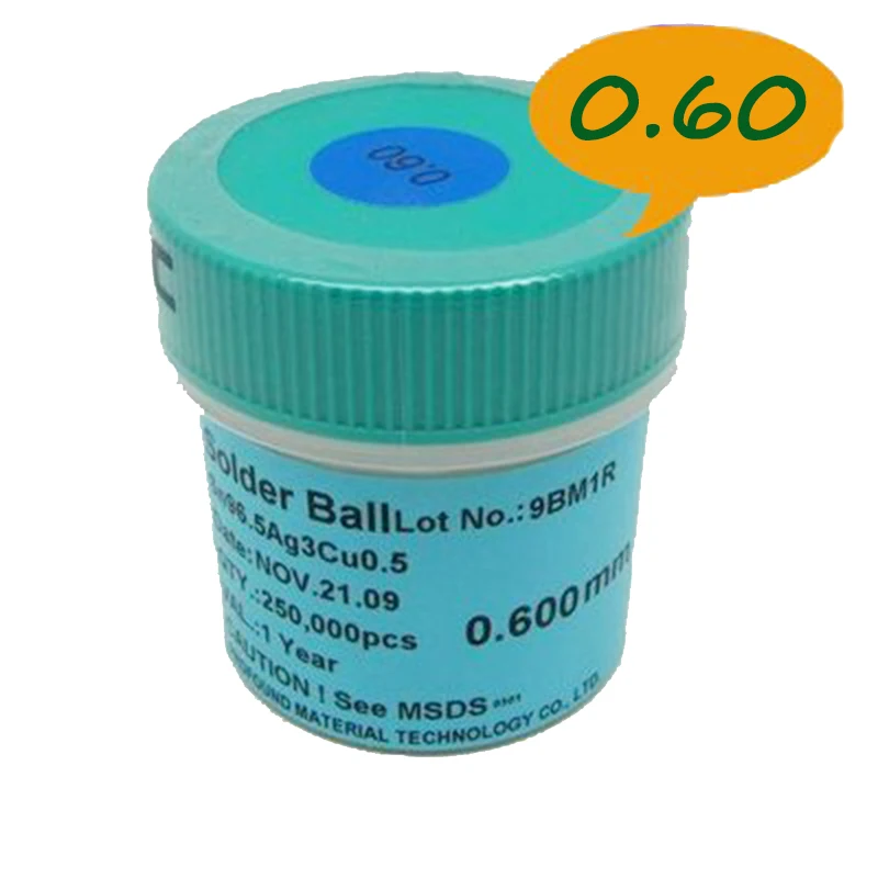 250k Lead Free Solder Ball 0.6mm Leadfree Bga Soldering Balls