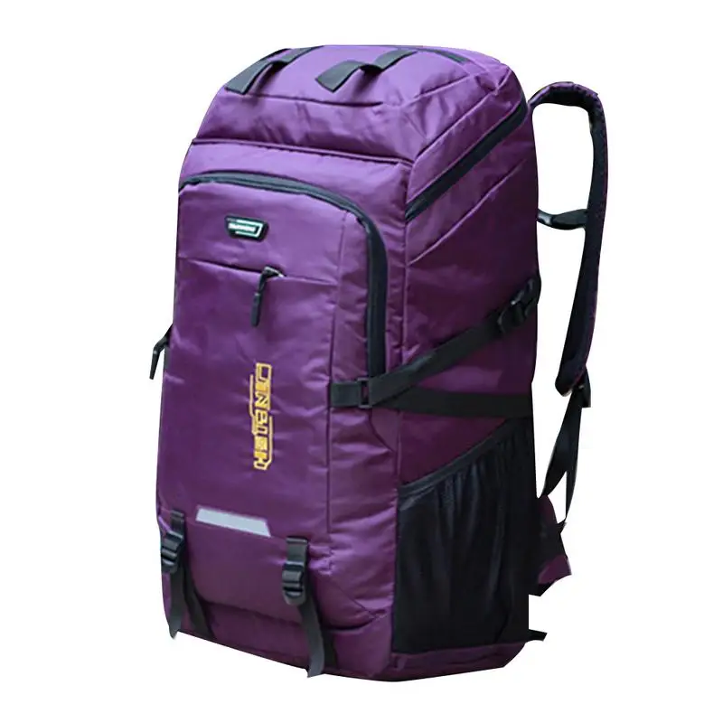 80L Большой Вместительный рюкзак для мужчин, походная альпинистская сумка, длинный багажный рюкзак для путешествий, походные сумки, большие рюкзаки - Цвет: Фиолетовый