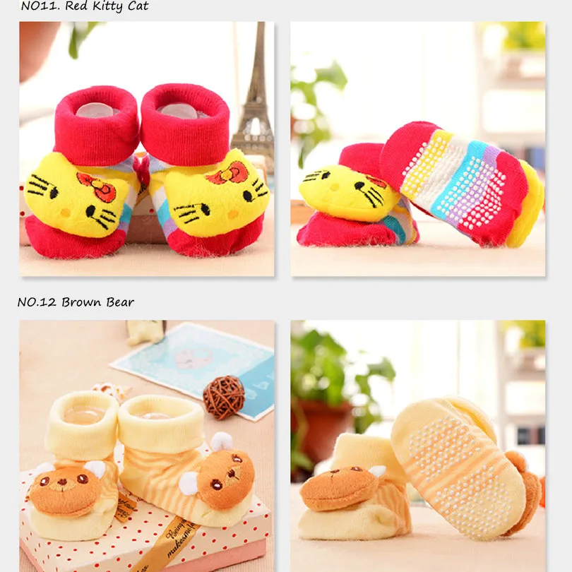 Новые детские носки для малышей унисекс симпатичный милый мультяшный Имитация обуви хлопковые носки нескользящие носки для малышей