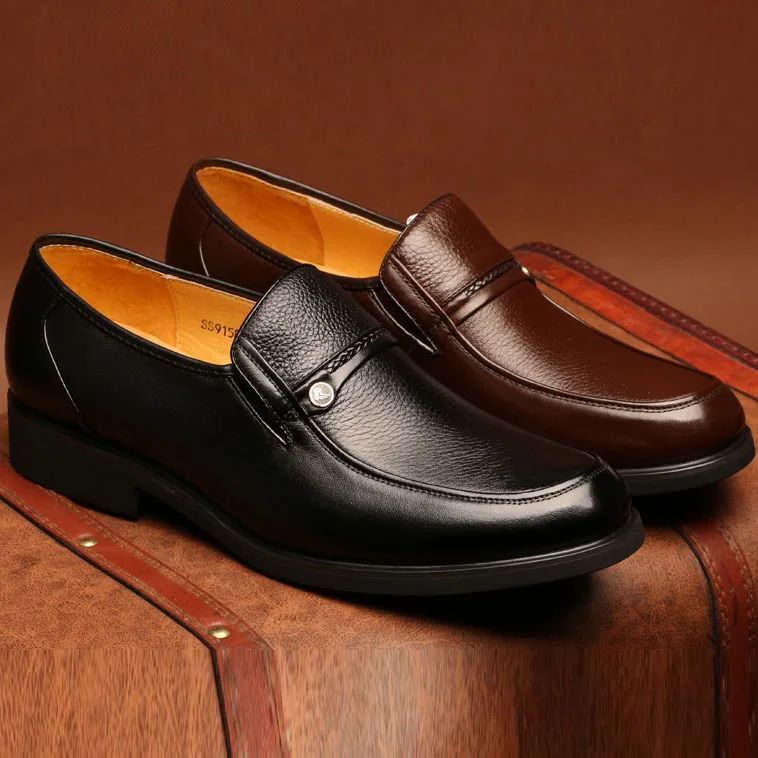 Free shipping Fashion Spring/Autumn Men's Full Grain Leather Dress