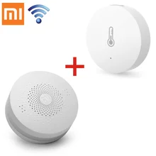 2 в 1 Xiaomi mi умный датчик температуры и Hu mi dity+ домашний Многофункциональный шлюз работает с Android IOS APP