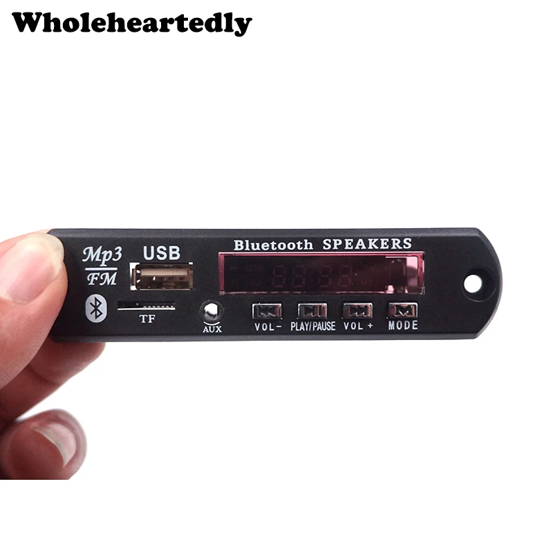 Беспроводной Bluetooth 12 в MP3 WMA декодер плата аудио модуль TF USB FM радио динамик с